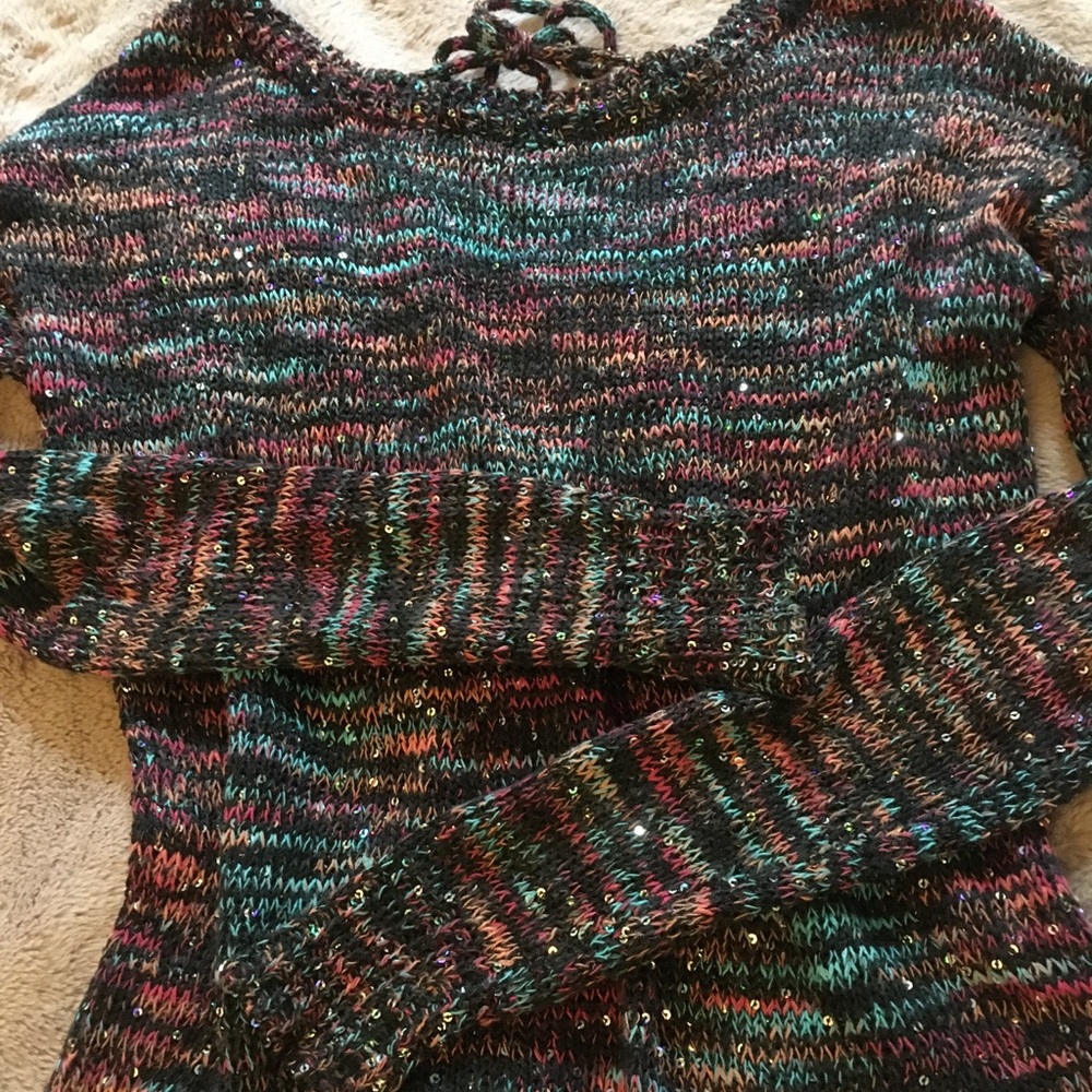 Material Girl sequin sweater top